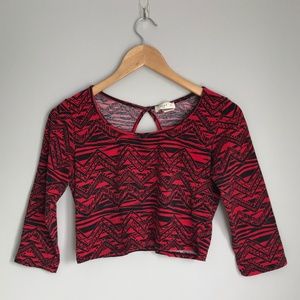 Tribal Print Crop Top